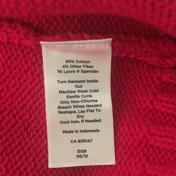 Vintage Talbots Women’s Sweater Cardigan S Pink Long Raglan Sleeve Collared - Picture 7 of 7